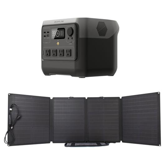 EcoFlow RIVER 2 + Panneau solaire portable 110 W